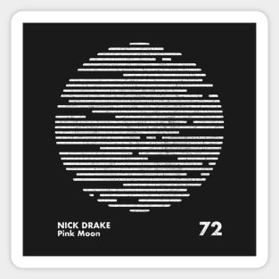 Nick Drake / Pink Moon / Minimalist Artwork Design Sticker